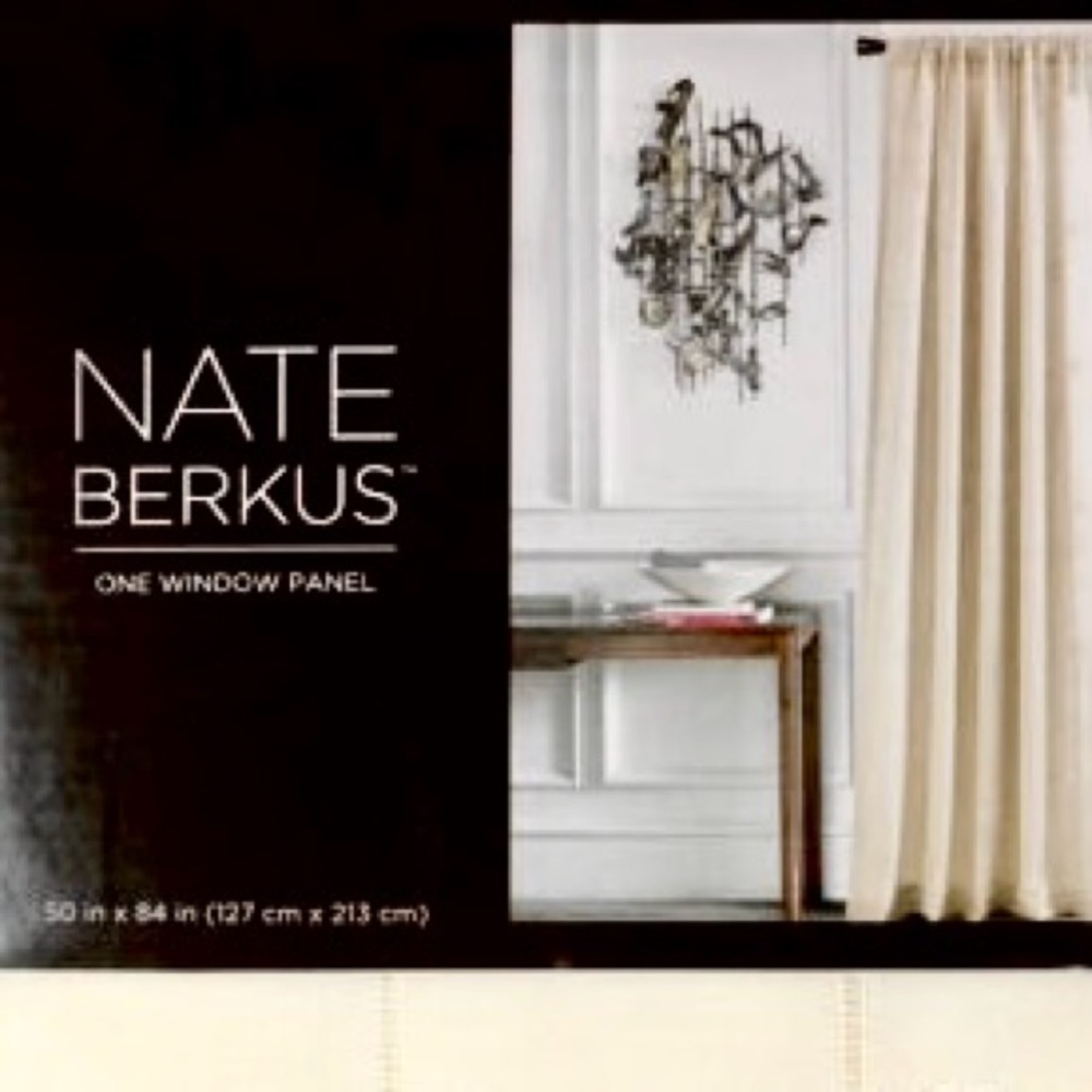 NWOT-Curtain-Nate Berkus-Rod Pocket~ Beige~1 Panel~50”Wx84”L